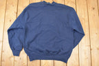Vintage 1990s Members Mark Blank Navy Crewneck Sweatshirt Mens L