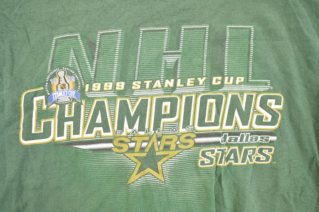 Vintage 1998 Dallas Stars Stanley Cup Champions Souvenir Graphic Print T-Shirt Men's L