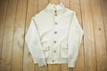 Vintage 1970s jack Fraser Knit Button Up Cardigan Sweater