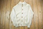 Vintage 1970s jack Fraser Knit Button Up Cardigan Sweater