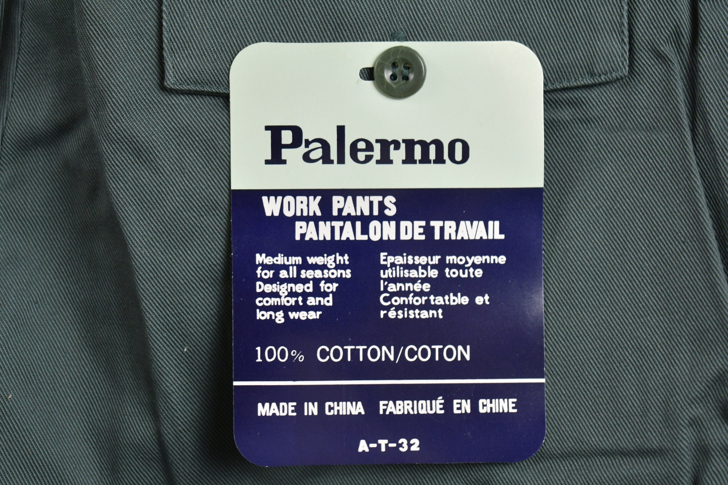 Deadstock Vintage 1980s Palermo Pleated Trousers Size 37 x 29.5