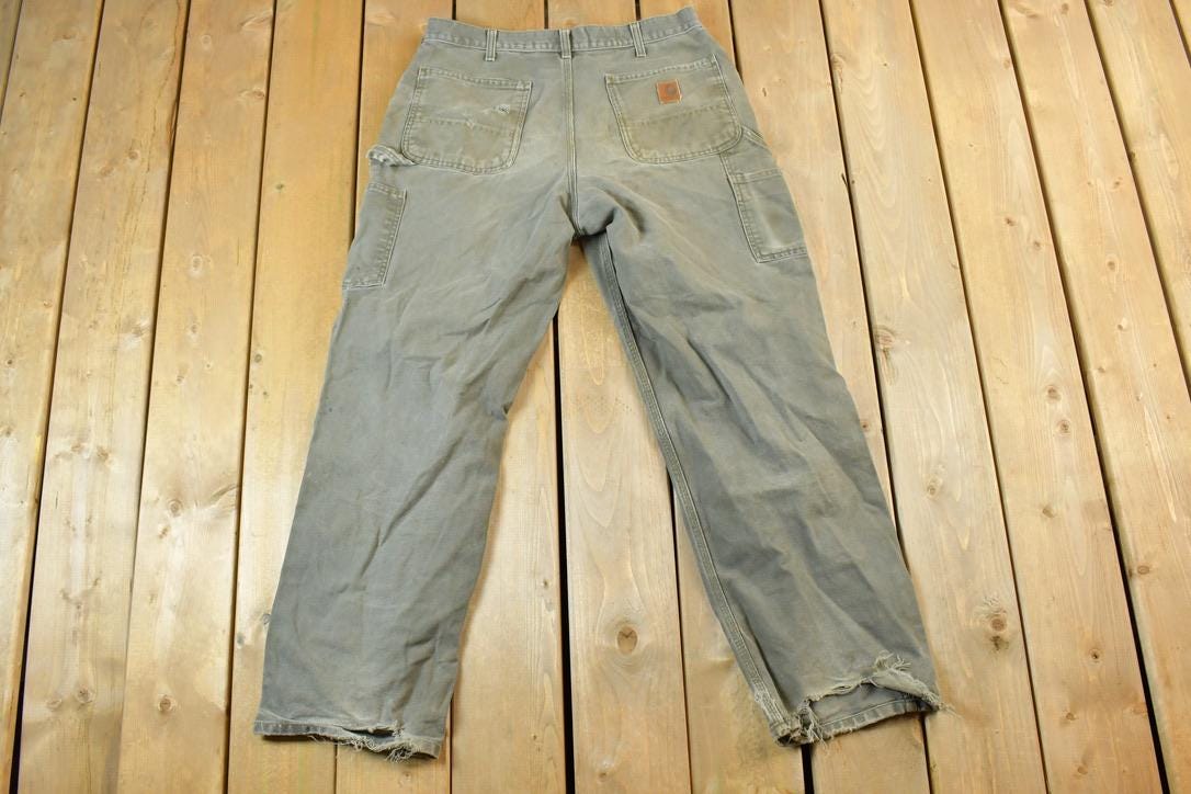 Vintage 1990s Carhartt Denim Work Jeans Size 34 x 32