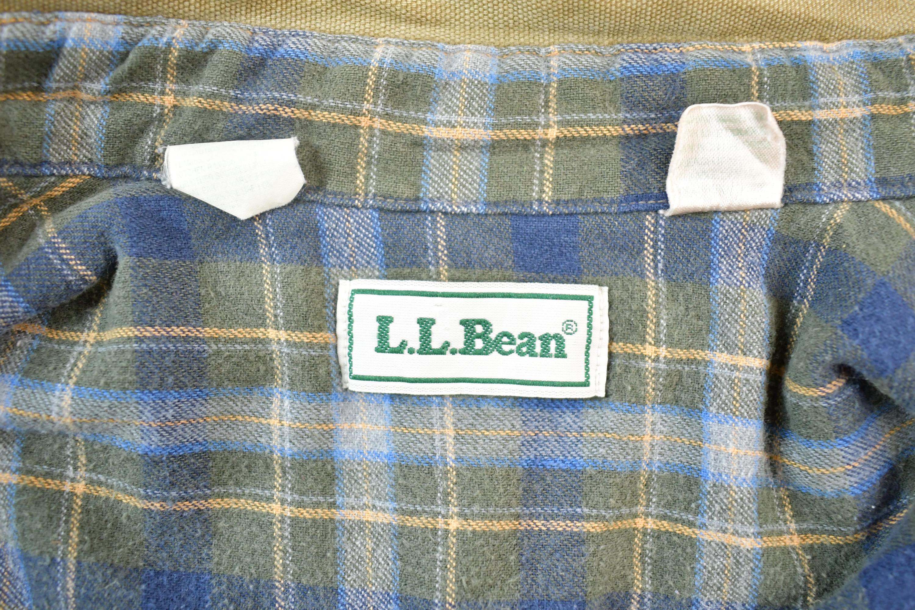 Vintage 1990s Distressed LL Bean Blanket Lined Jacket Made In USA