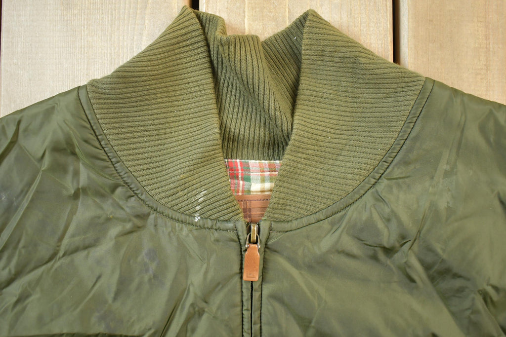 Vintage 1990s Lauren Hunter Green Plaid Blanket Lined Puffer Vest