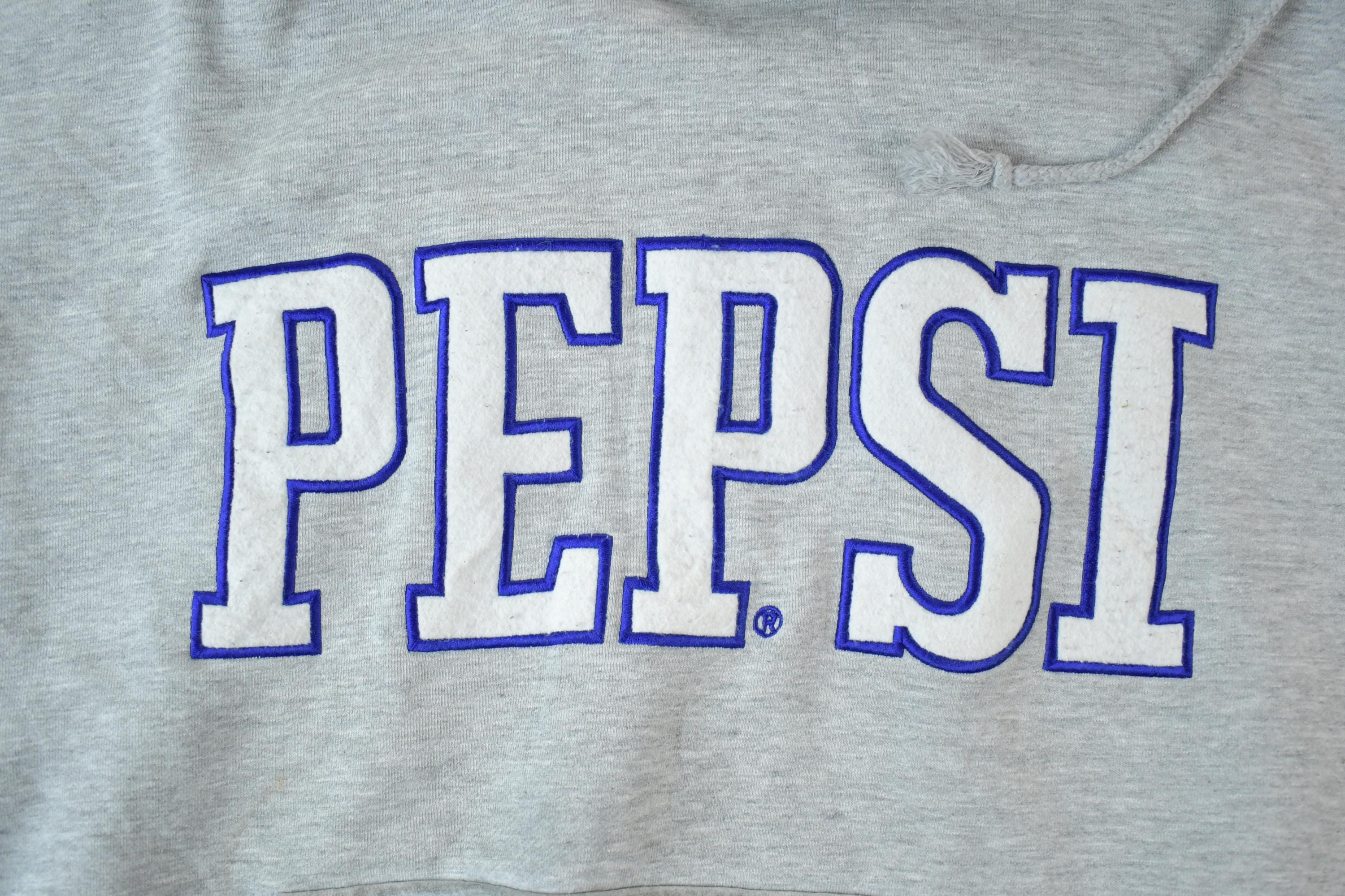 Vintage Y2K Pepsi Embroidered Graphic Hoodie