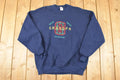 Vintage 1990s Grandpa Cute Embroidered Plaid G Crewneck Sweatshirt Mens L