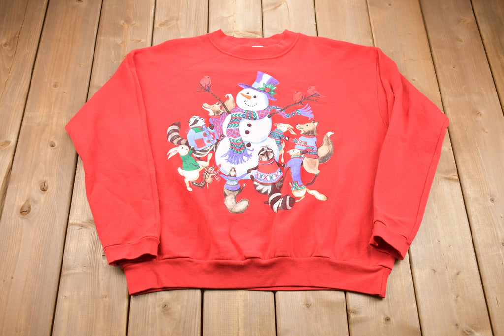 Vintage 1990s Snowman Graphic Christmas Sweater