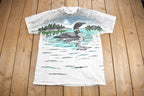 Vintage 1990s All Over Print Duck Theme T Shirt