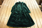 Vintage 1970s Novelti Green Acrylic Faux Fur Coat Women's XL
