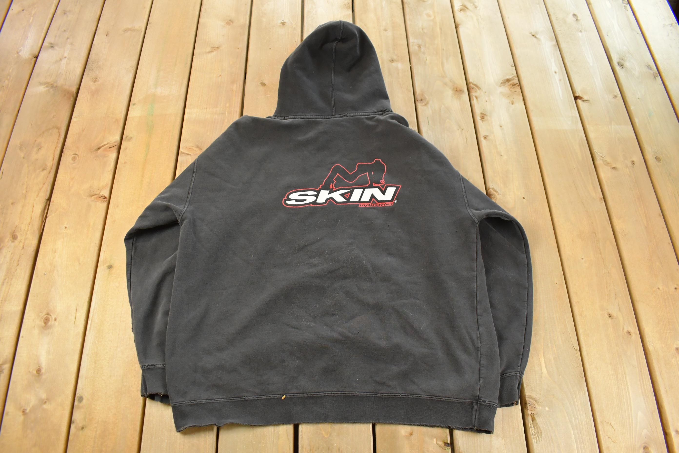 Vintage 1990s Skin Industries Hoodie Men's XL
