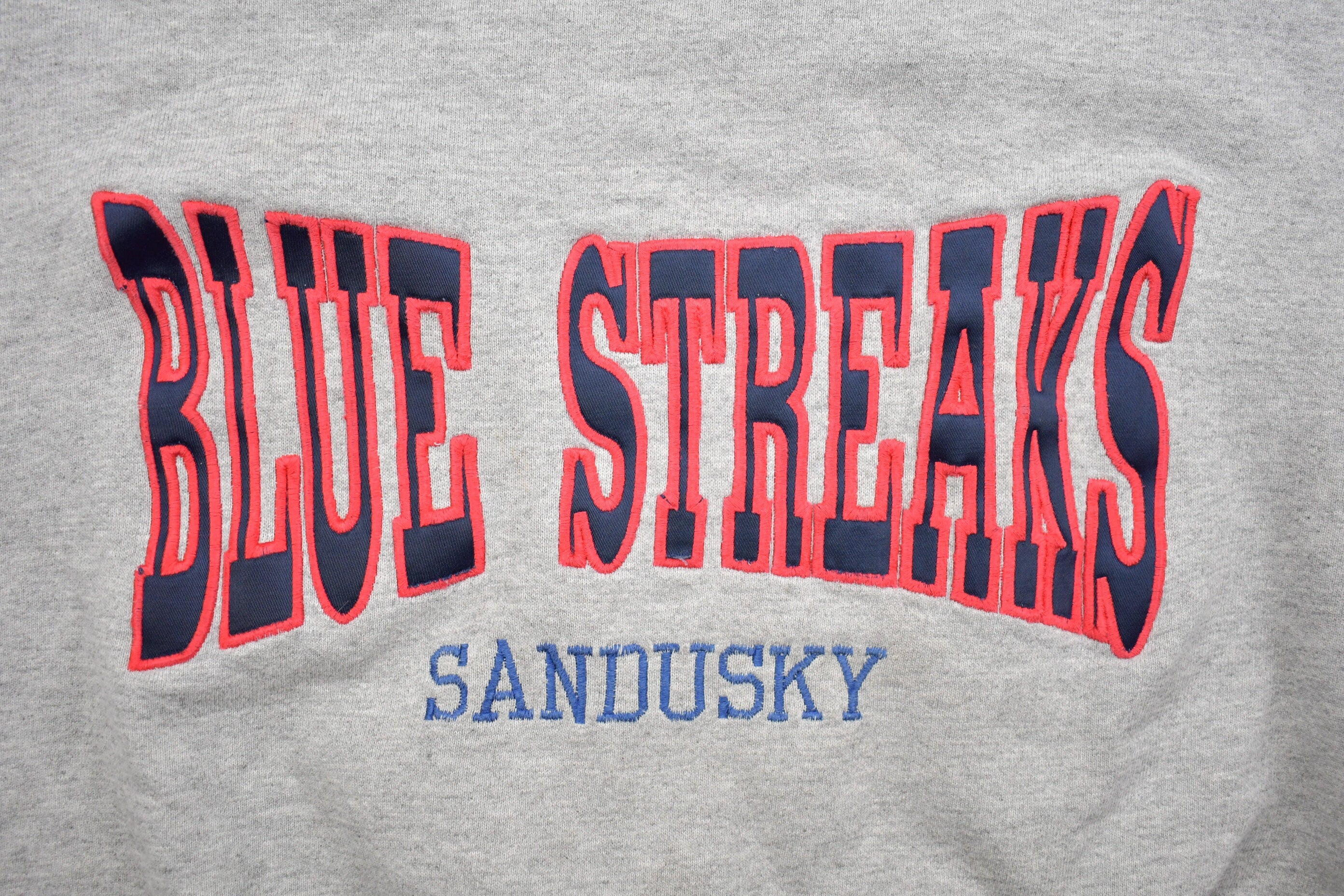 Vintage 1990s Sandusky Blue Streaks Collegiate Crewneck