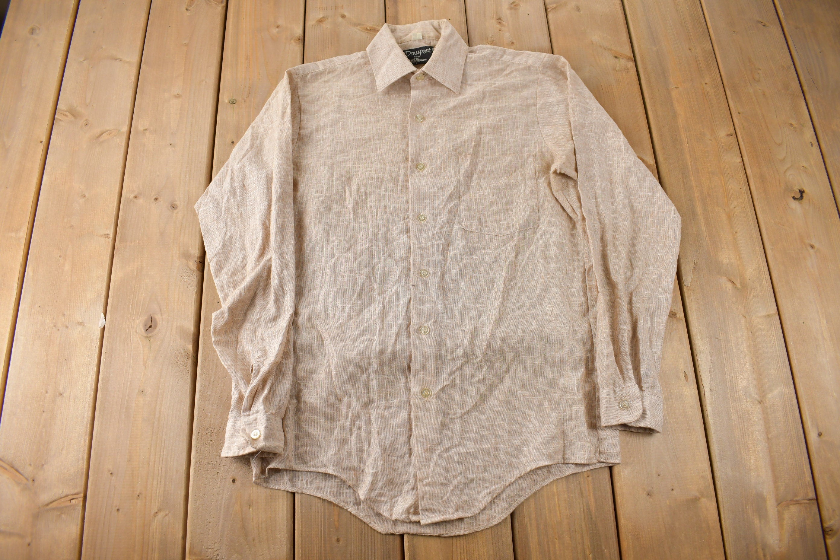 Vintage 1980s Dressport by Wildflower Button Up Dress Shirt Size Small