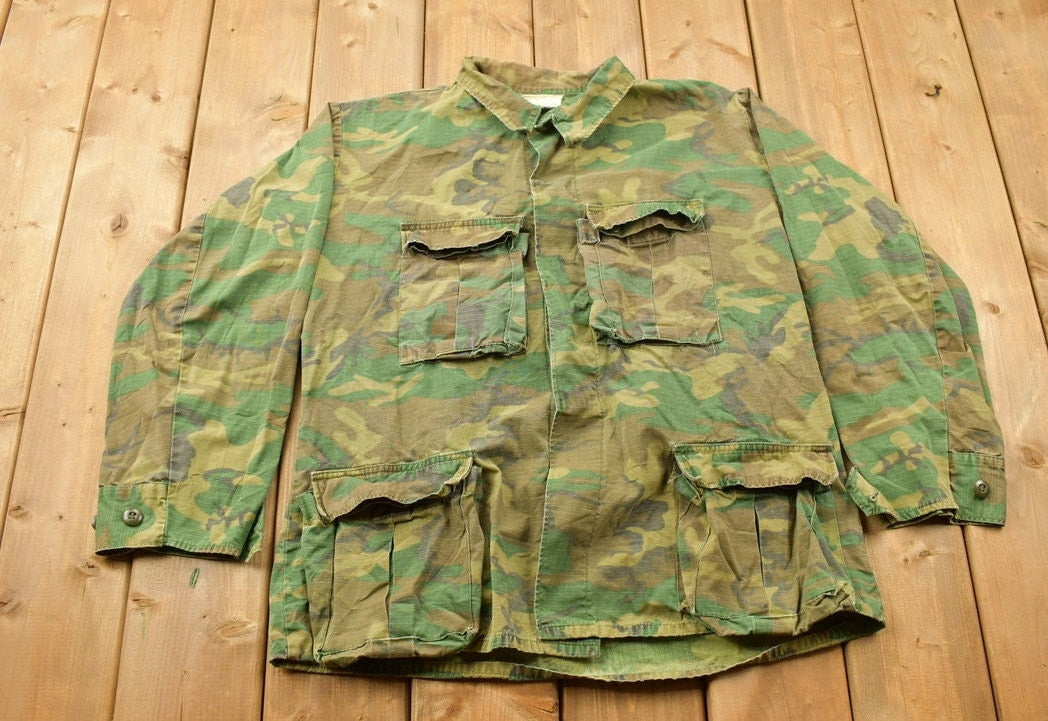 Vintage Military Button Up Shirt