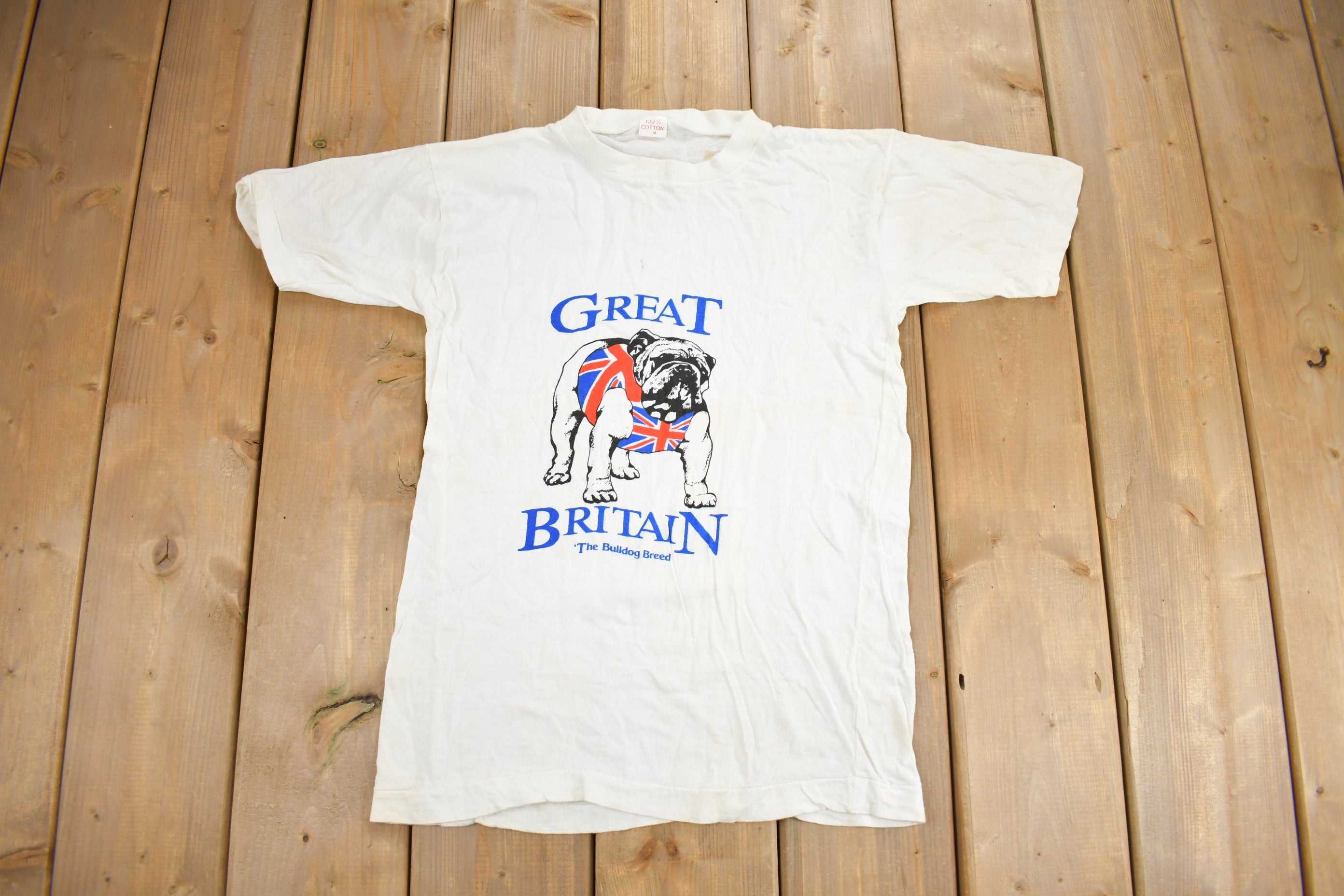 Vintage 1980s great Britain Bulldog Graphic T Shirt