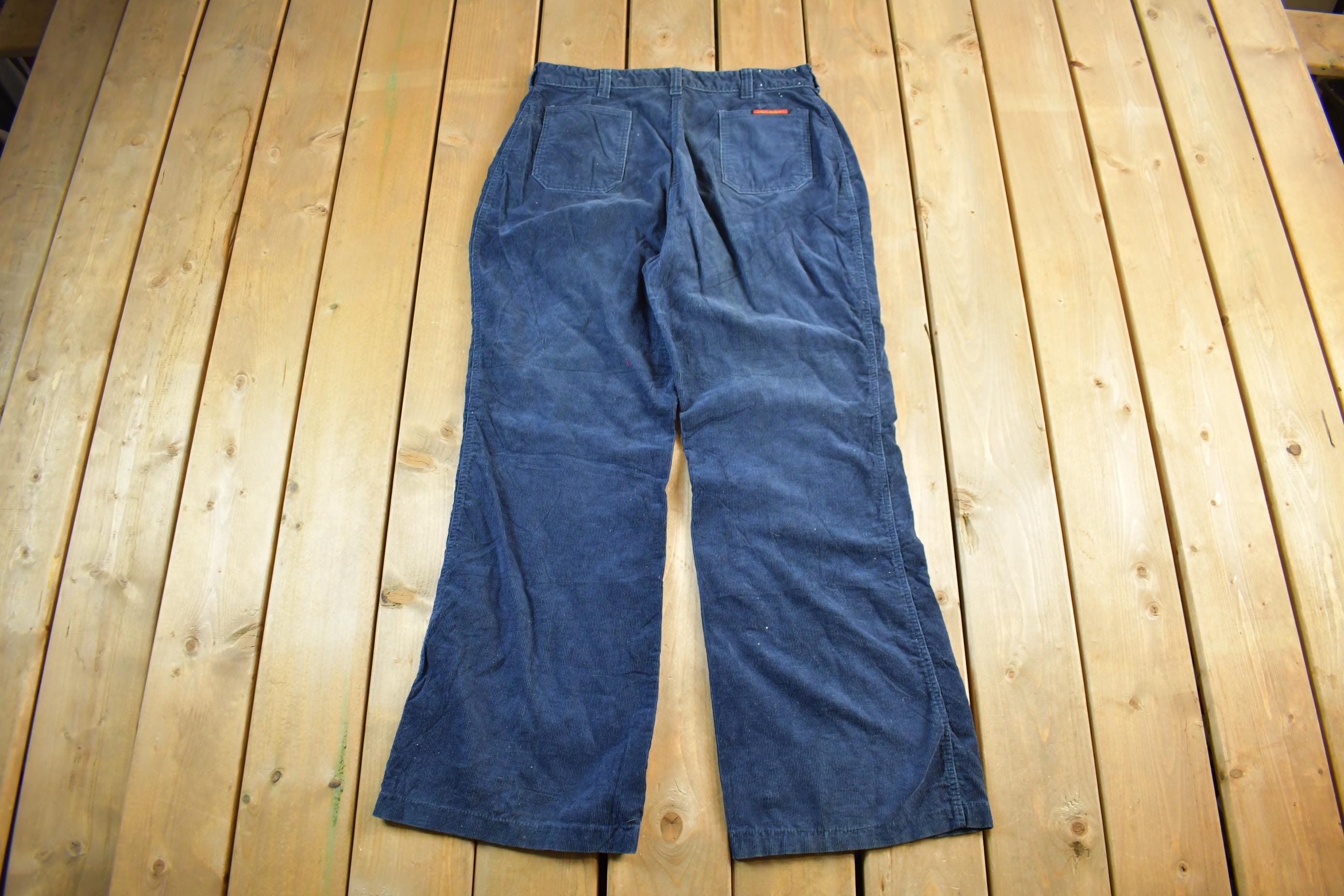 Vintage 1970s Jack Spratt Bell Bottom Corduroy Flare Pants Women's Size 34 x 31