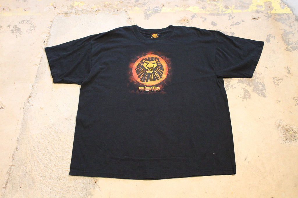Vintage 1990s Disney The Lion King Musical Promo Graphic T Shirt