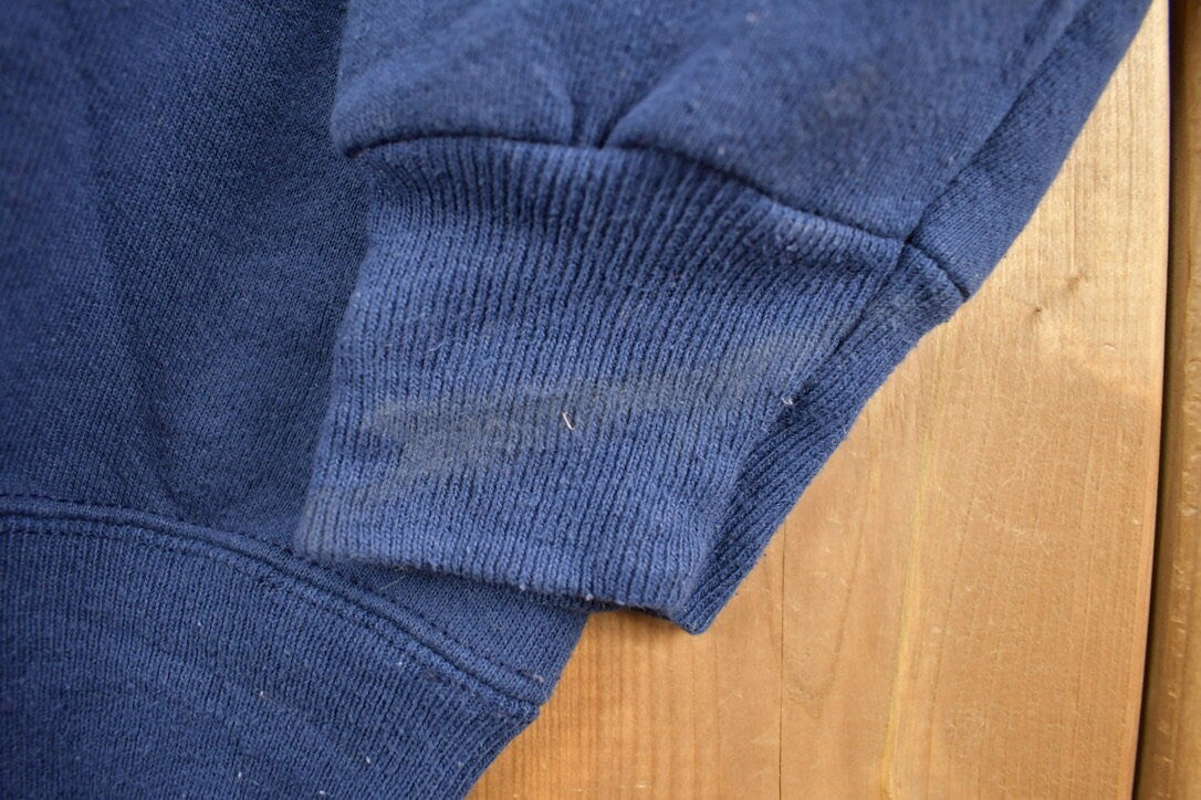 Vintage 1990s Blank Navy Blue Crewneck Sweatshirt