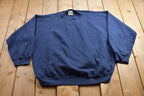 Vintage 1990s Tultex Blank Navy Blue Crewneck Sweatshirt  90s Crewneck  Made In USA  Essential  Streetwear  90s Blank  Tultex Crewneck