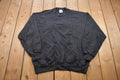 Vintage 1990s Jerzees Blank Black Crewneck Sweatshirt  Hype Vintage  90s Crewneck  Made In USA  Essential  Streetwear  90s Blank