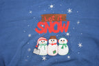 Vintage Christmas Sweater , 90s Holiday Crewneck , Winter Wear , Festive Graphic Print , B Wear , Let It Snow