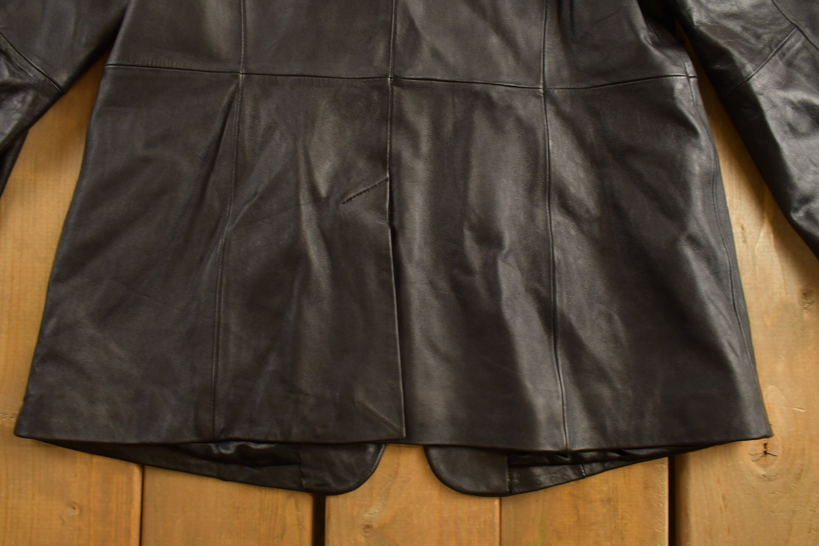 Vintage 1990s Denim & Co Leather Coat