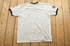 Vintage 1990s Chicago White Sox Striped MLB Baseball Majestic Graphic T-Shirt