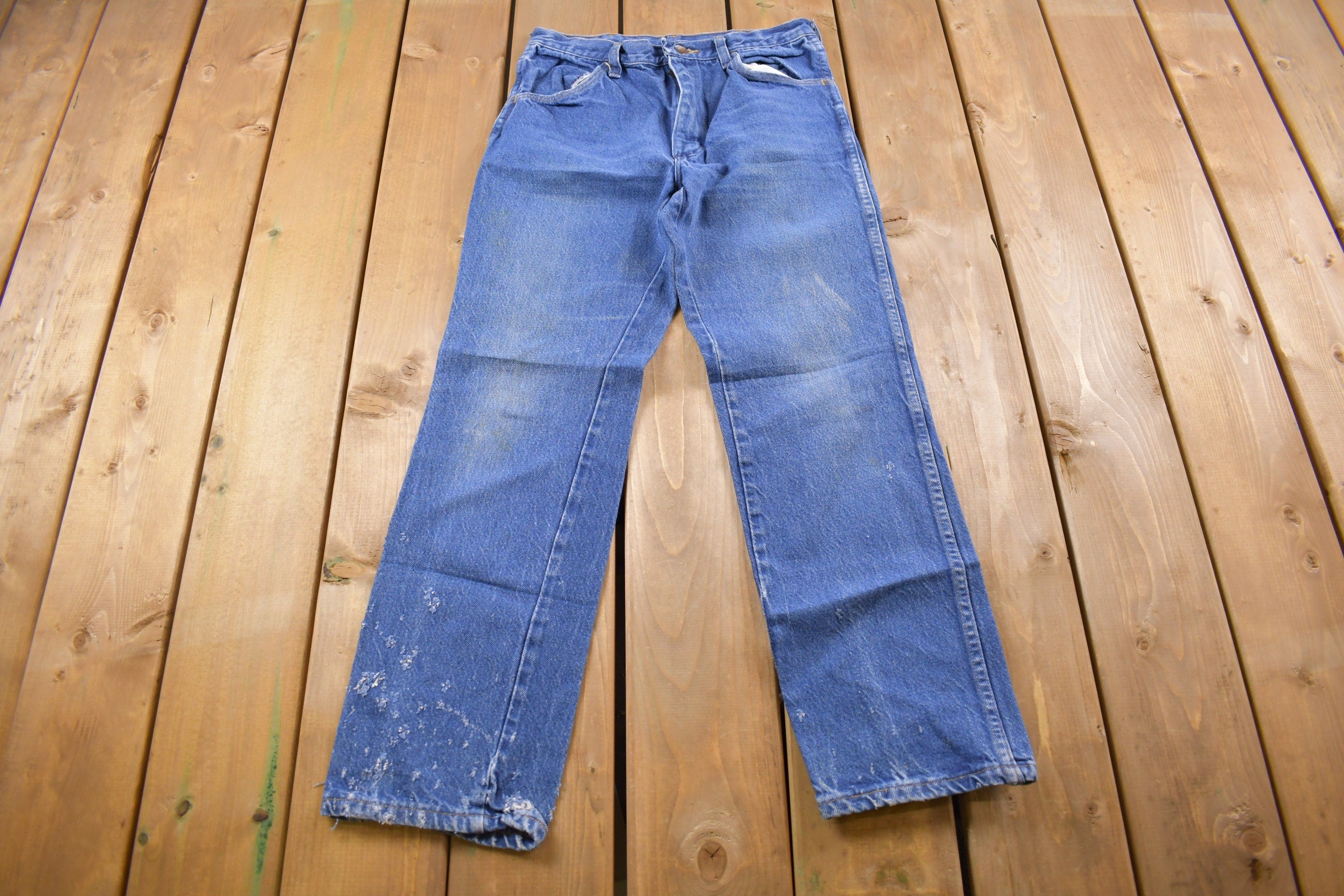 Vintage 1990's Wrangler Rustler Distressed Jeans 30 x 28