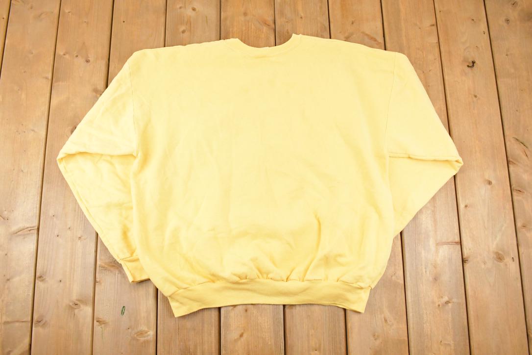 Vintage 1990s Rainbow Row Charleston SC Graphic Print Crewneck Sweatshirt Mens L