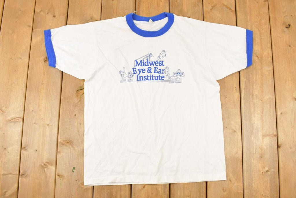 Vintage 1980s Midwest Eye And Ear Souvenir Ringer T-Shirt Men's M