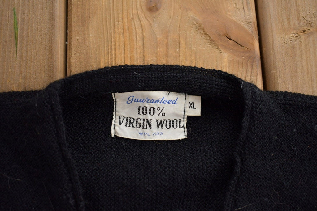 Vintage 1970s Knitted Cardigan Sweater