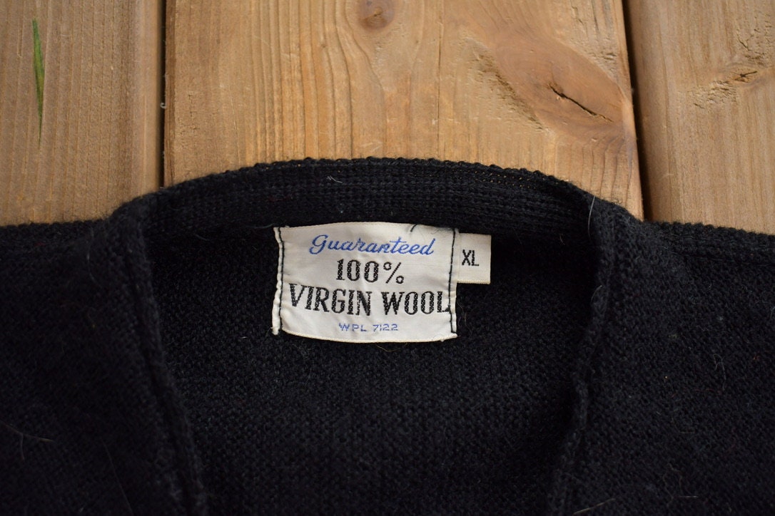Vintage 1970s Knitted Cardigan Sweater