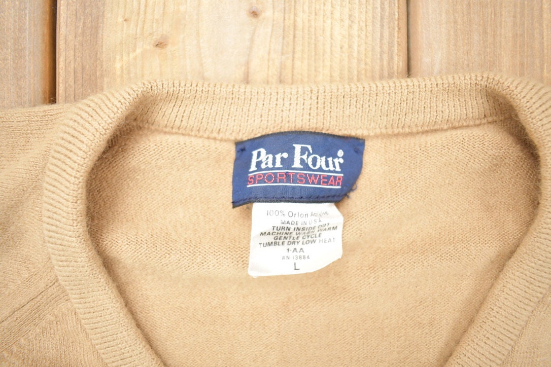Vintage 1980s Par Four Sportswear Cashmere Crewneck Sweater