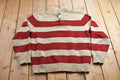 Vintage 1990s Trails End Wool Knit Striped Quarter Button Up Sweater  Vintage 90s Sweater  Outdoorsman  Vintage Knit  Winter Sweatshirt