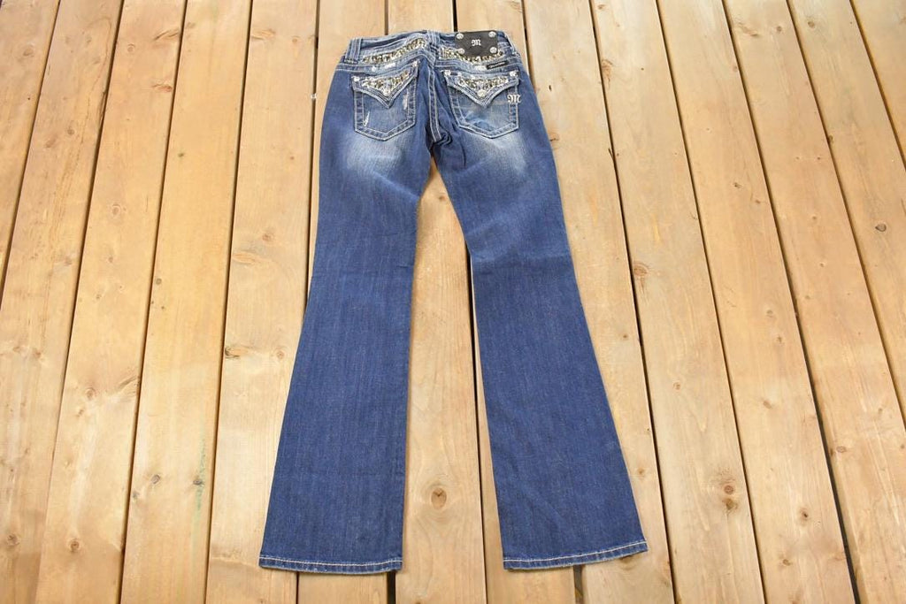 Vintage Deadstock Y2K Miss Me Bedazzled Low Rise Jeans Women's Size 26x31