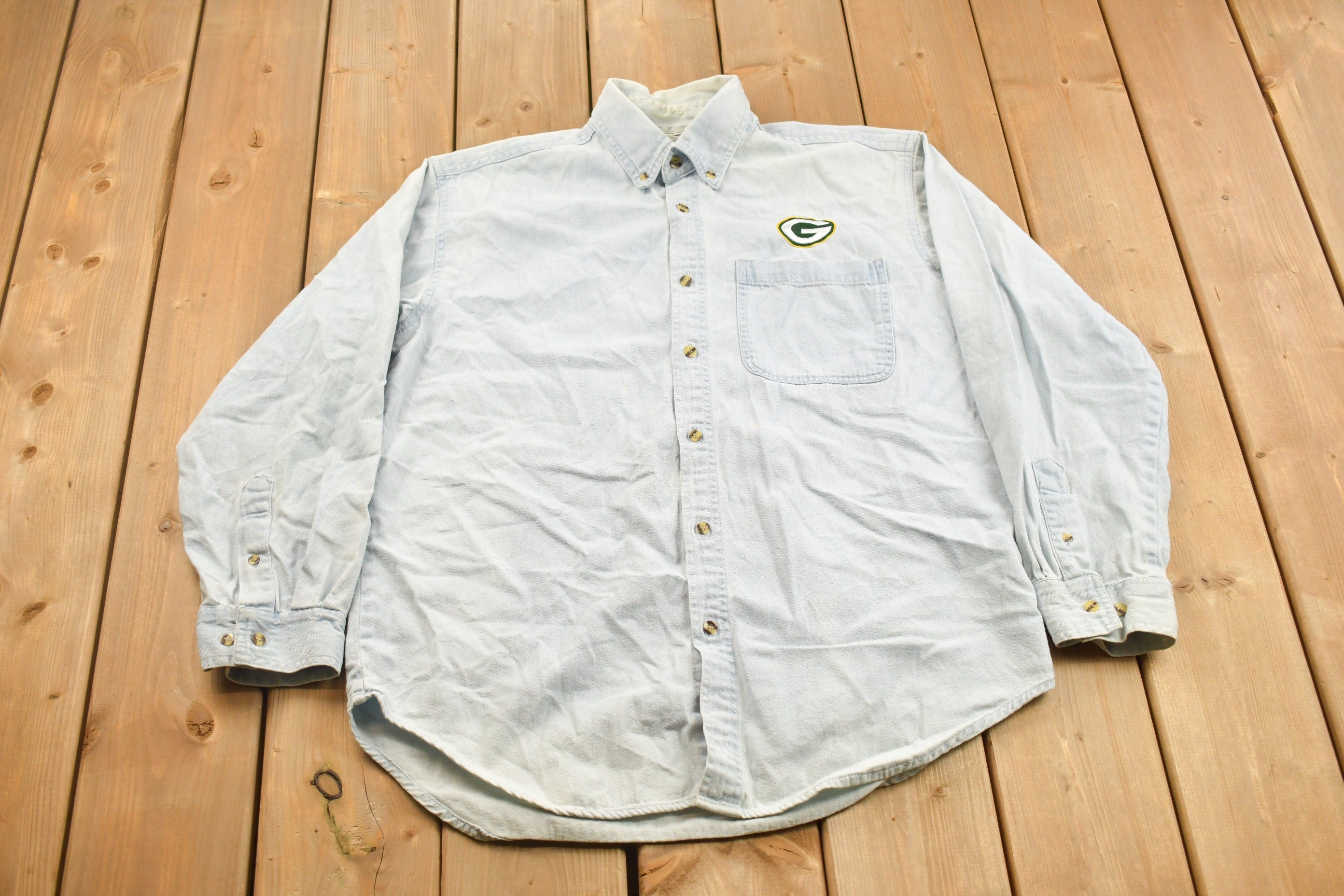 Vintage 1990s Green Bay Packers NFL Button Up Shirt