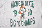 Vintage 1990 Michigan State University Basketball Big 10 Champs Collegiate T-Shirt