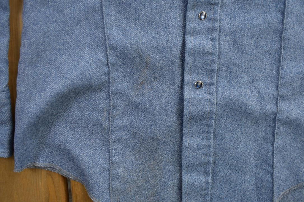 Vintage 1990s Fenton Western Style Denim Snap Button Shirt
