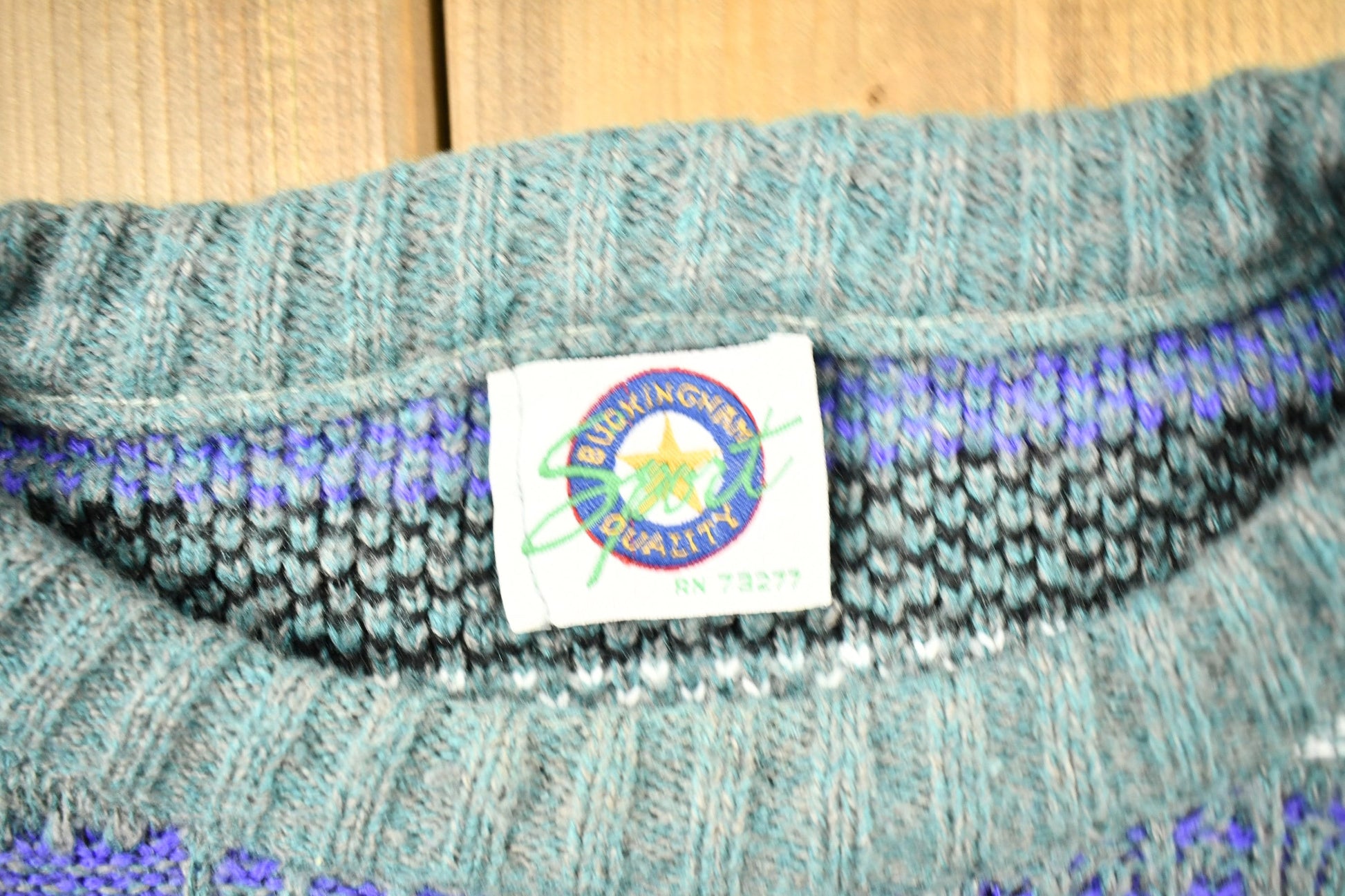 Vintage 1990s 3D Knit Abstract Pattern Crewneck Sweater / Vintage 90s Crewneck / Abstract Patterns / Buckingham Sport / Streetwear / Cozy