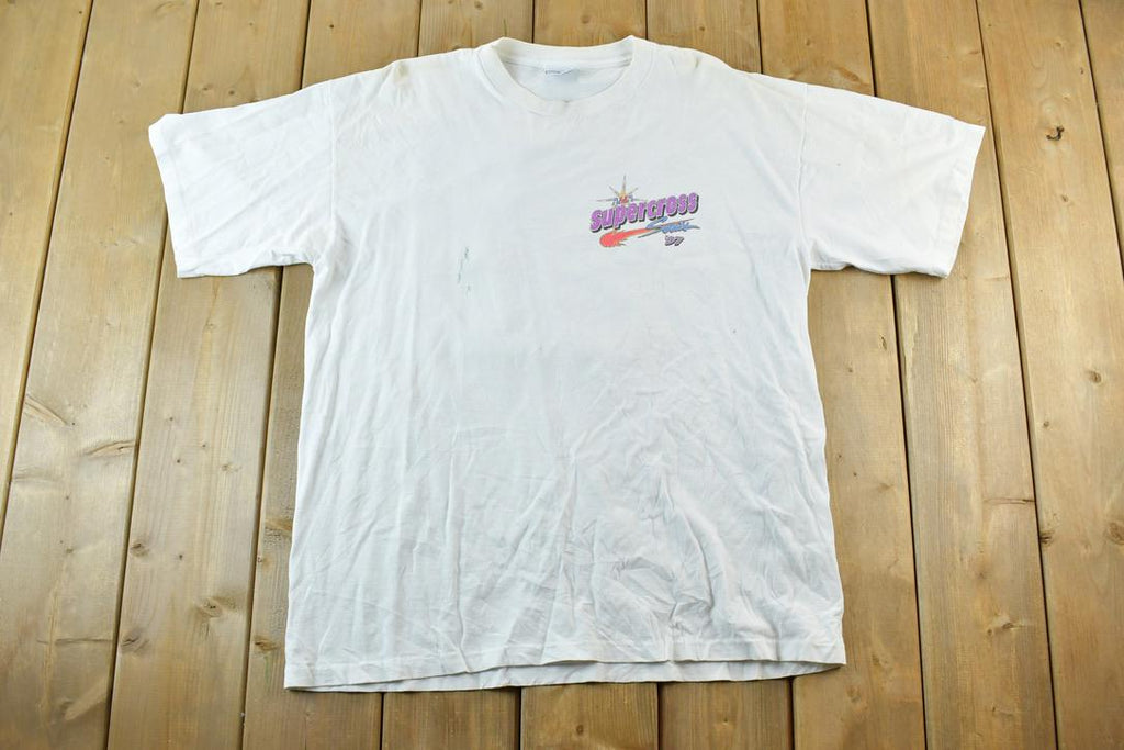 Vintage 1990s Minneapolis Supercross Racing T-Shirt / Single Stitch / Racing Tee / 90s Streetwear / Sportswear