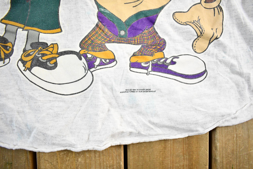 Vintage 1994 Looney Tunes Bugs Bunny Taz Baseball Jersey Shirt Men's XL