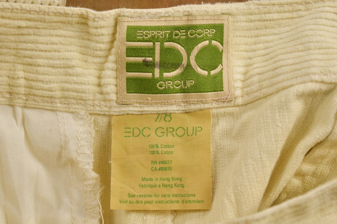 Vintage 1990s Esprit Corduroy Pants Size 27 x 29.5