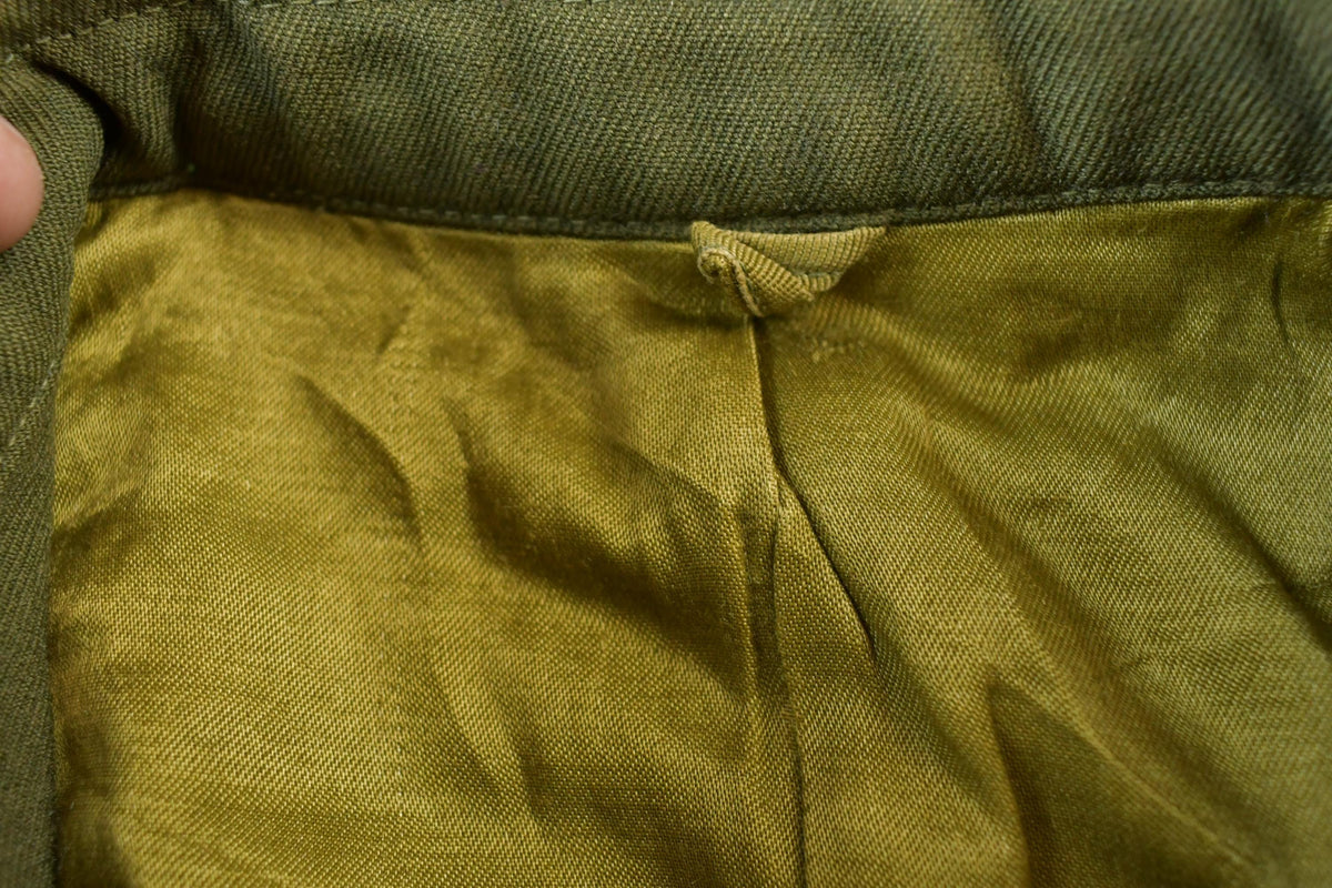 Vintage Military Jungle Expert Peace Sign Button Up Army Jacket