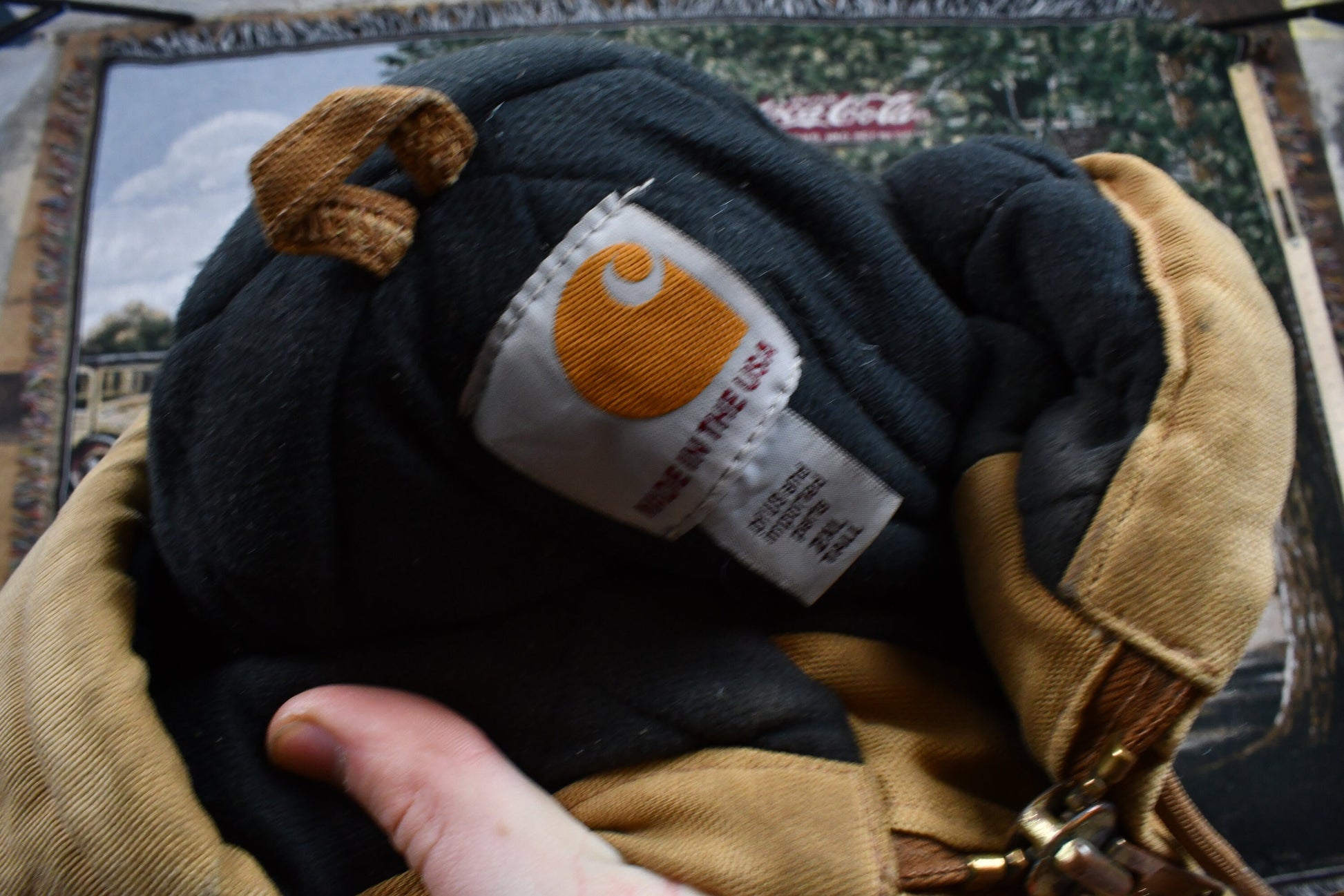 Vintage 1990s Hooded Carhartt Workwear Jacket