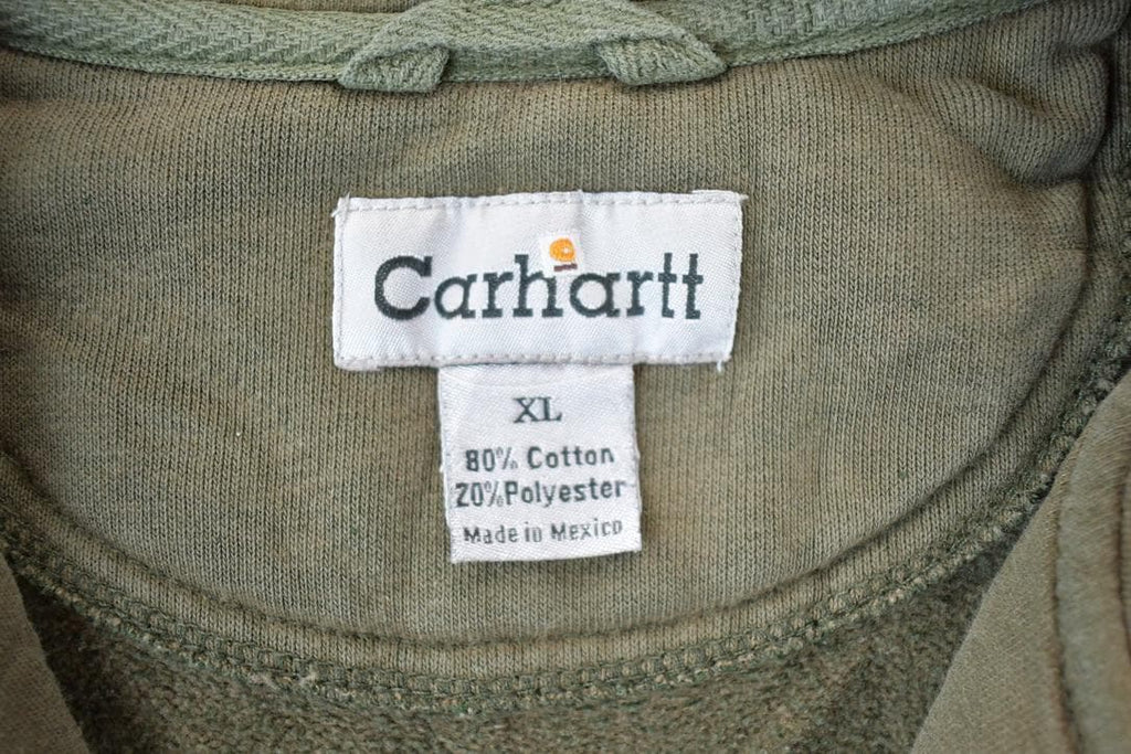 Vintage Distressed Carhartt Quarter Zip Mock Neck Sweatshirt