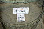 Vintage Distressed Carhartt Quarter Zip Mock Neck Sweatshirt
