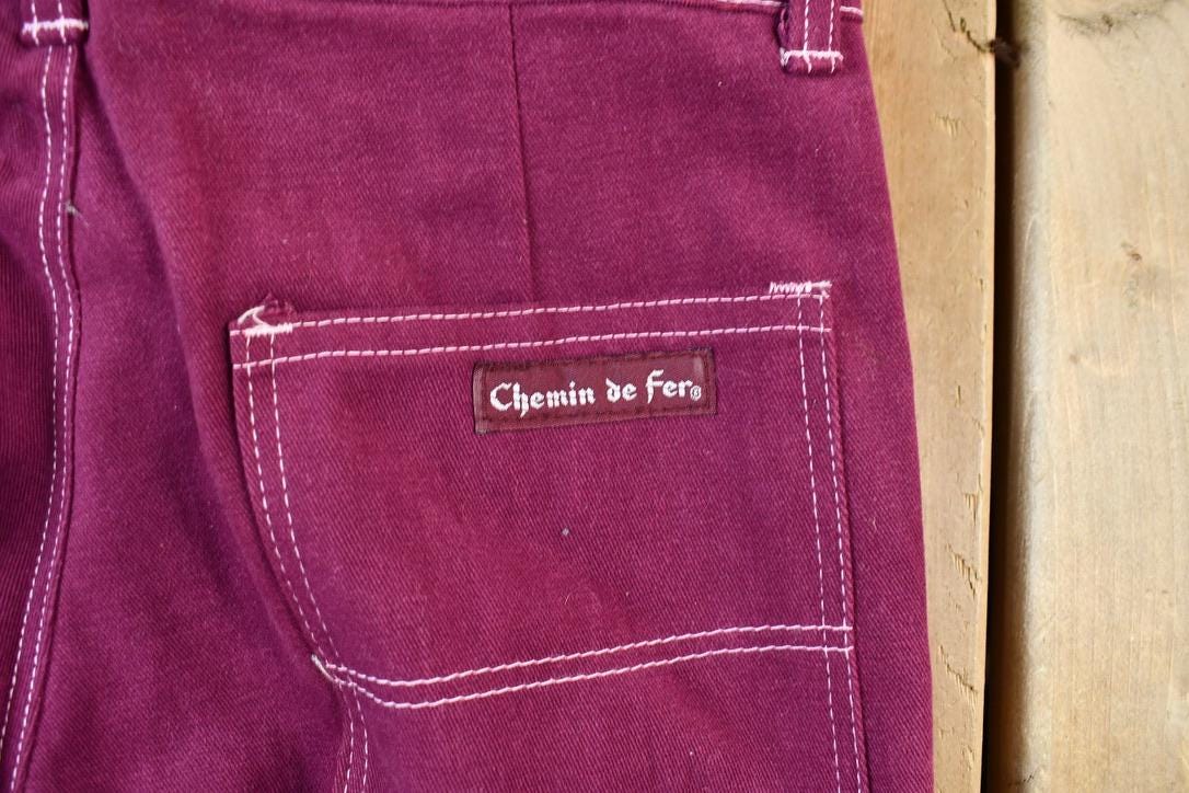 Vintage Dead Stock Purple 1990s Chemin de Fer Denim Jeans Size 26 x 32