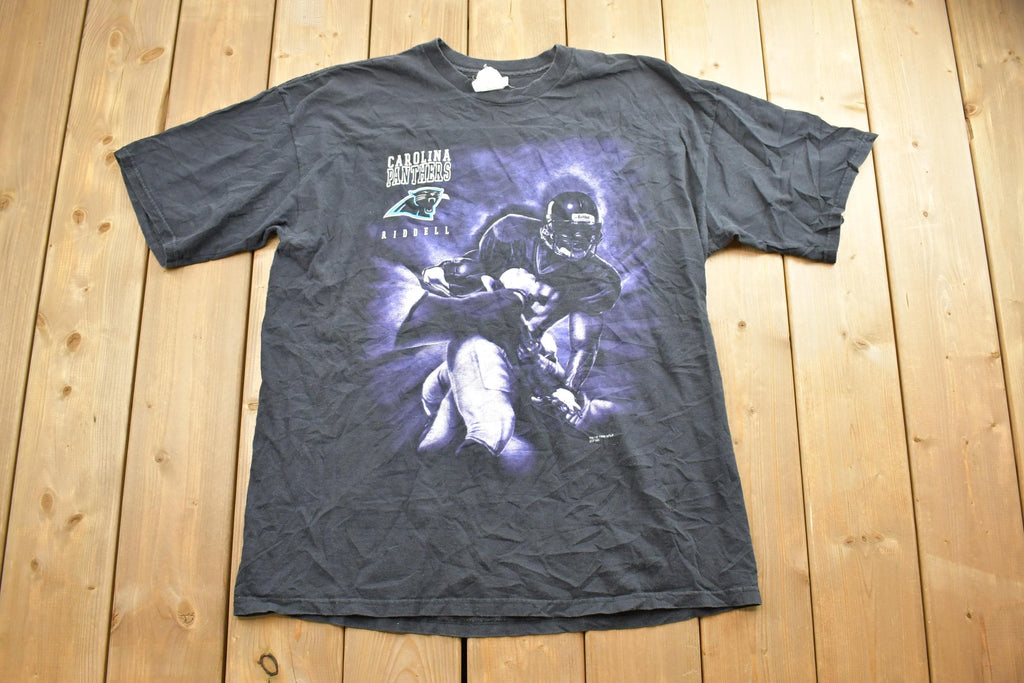 Vintage 1998 Carolina Panthers Ridell NFL Graphic T-Shirt