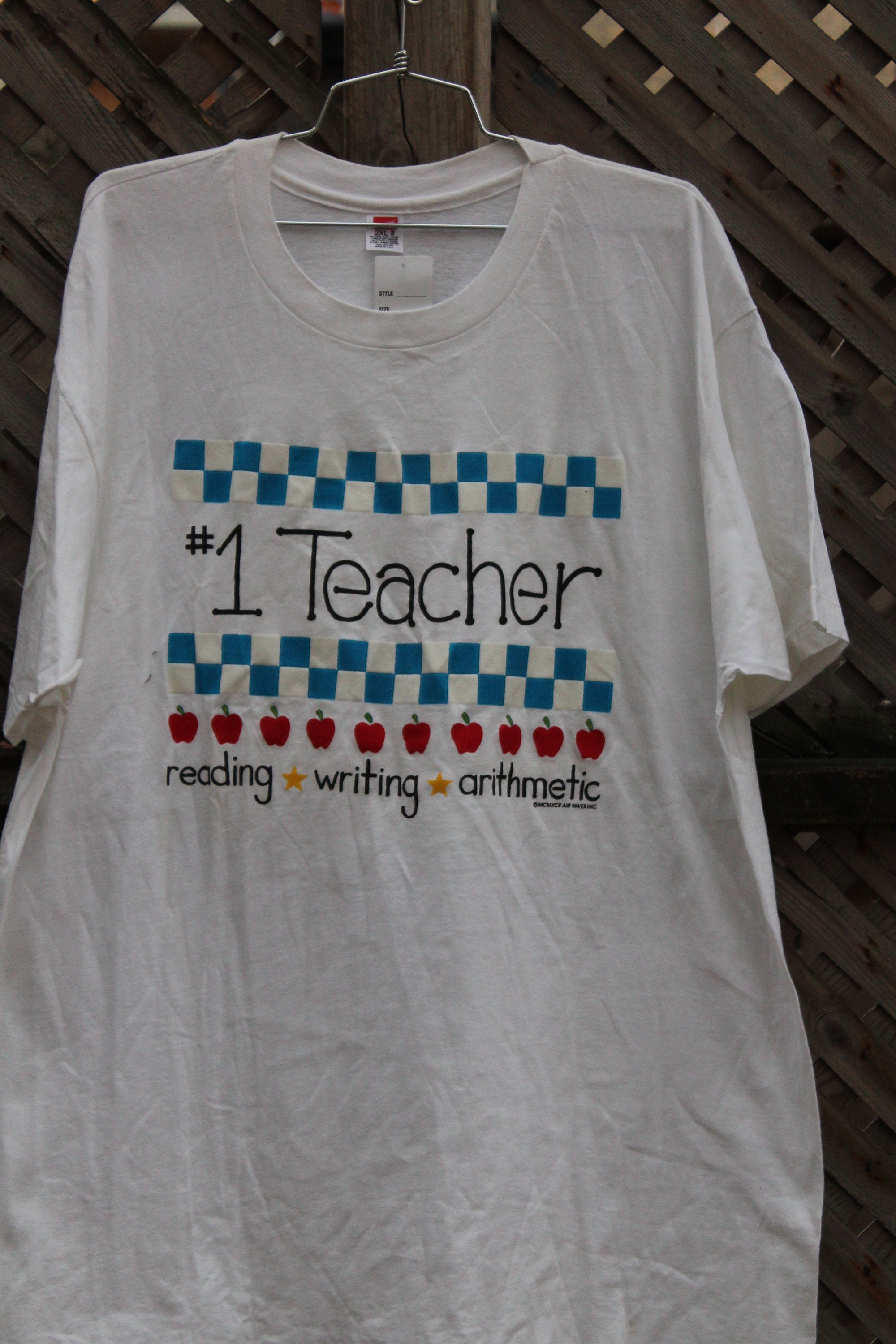 Vintage 1980s #1 Teacher Graphic T Shirt