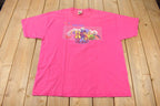 Vintage 1990s Mickey INC Disney Villains Bad Girls Graphic T-Shirt Size XXL