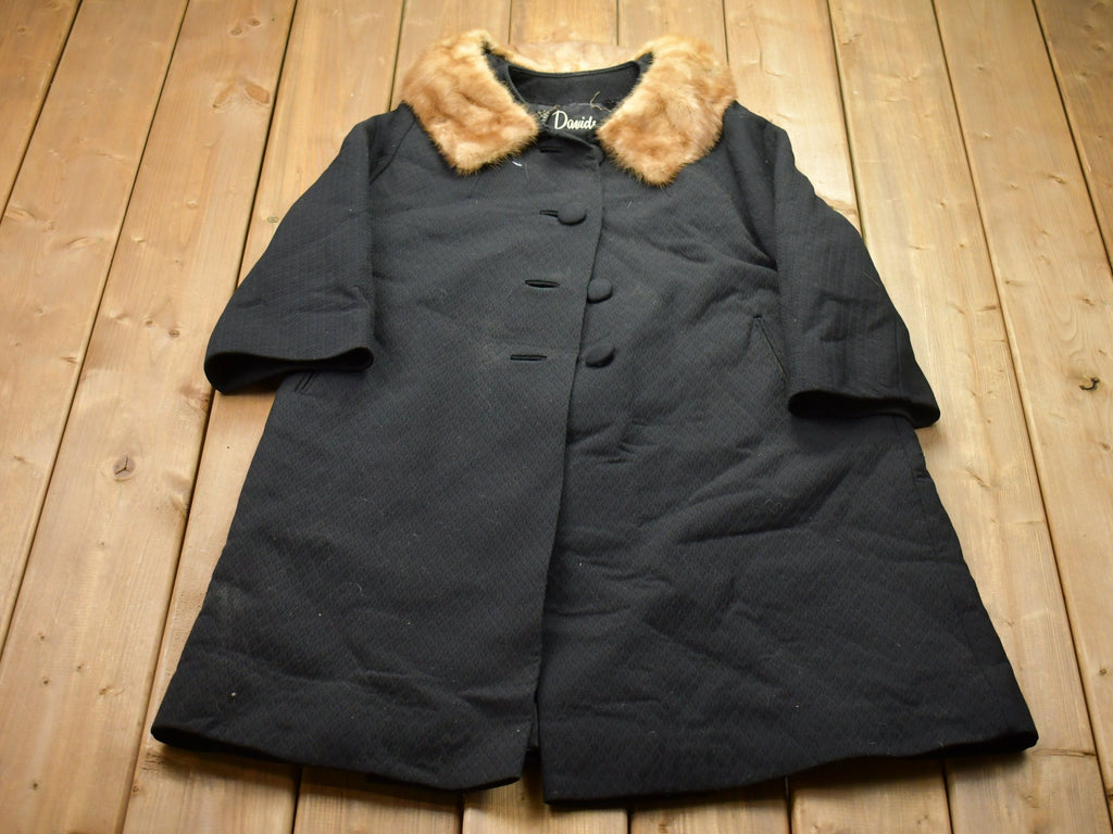 Vintage 1990s Davids Fur Collar 100% Wool Jacket